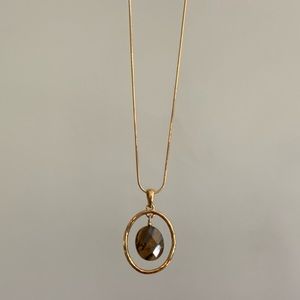 BOGO Lia Sophia Tigers Eye on Gold Chain Necklace